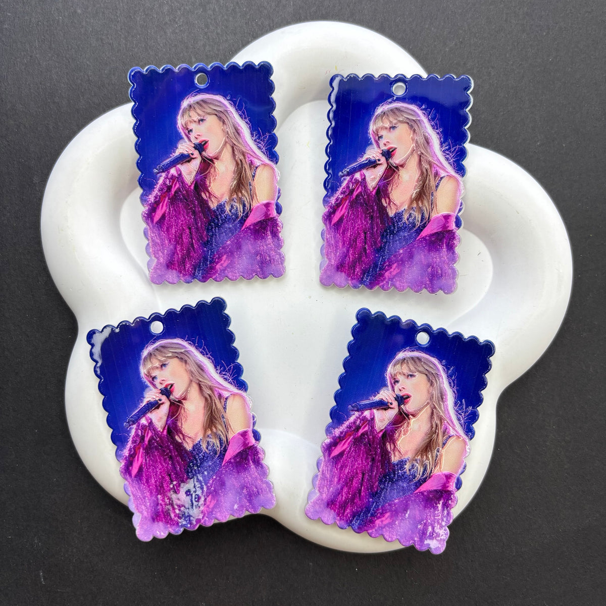 Acrylic Stamp Dangle Charms with Top Hole for Beadable Pens, Pop Culture & Music Legend Pendants for DIY Keychain & Jewelry Making