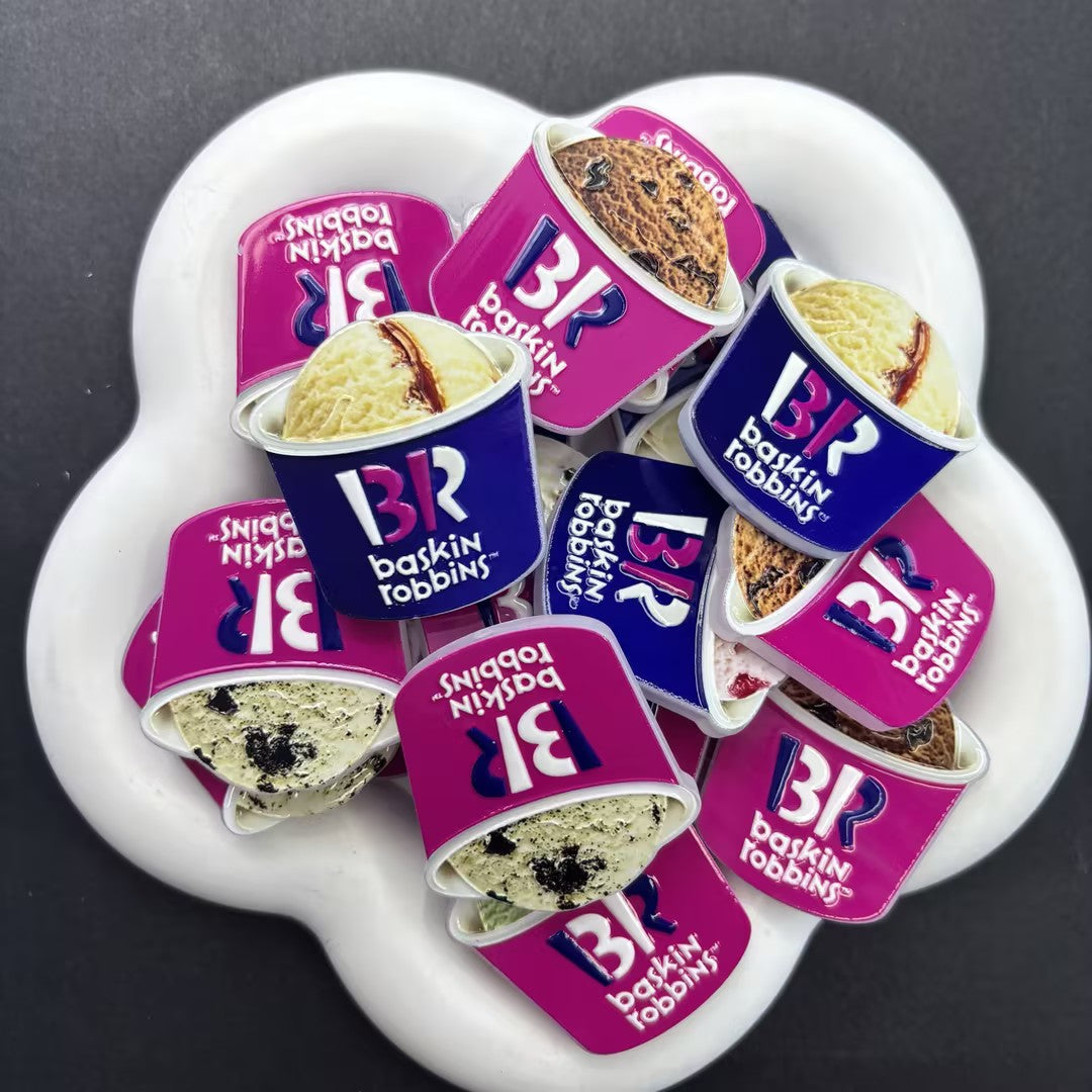 Mini Ice Cream Tub Decorative Ballpoint Pen, Creative Food-Themed Desk Accessory, Sweet Novelty Pen for School & Office