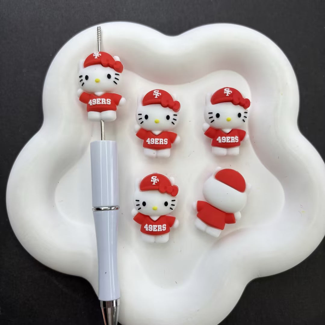Cute Baby Dragon Monster Ball Silicone Focal Beads – 3D Cartoon Creature Beads for Beadable Pens, Keychains & DIY Crafts