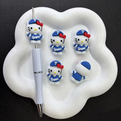 Cute Baby Dragon Monster Ball Silicone Focal Beads – 3D Cartoon Creature Beads for Beadable Pens, Keychains & DIY Crafts