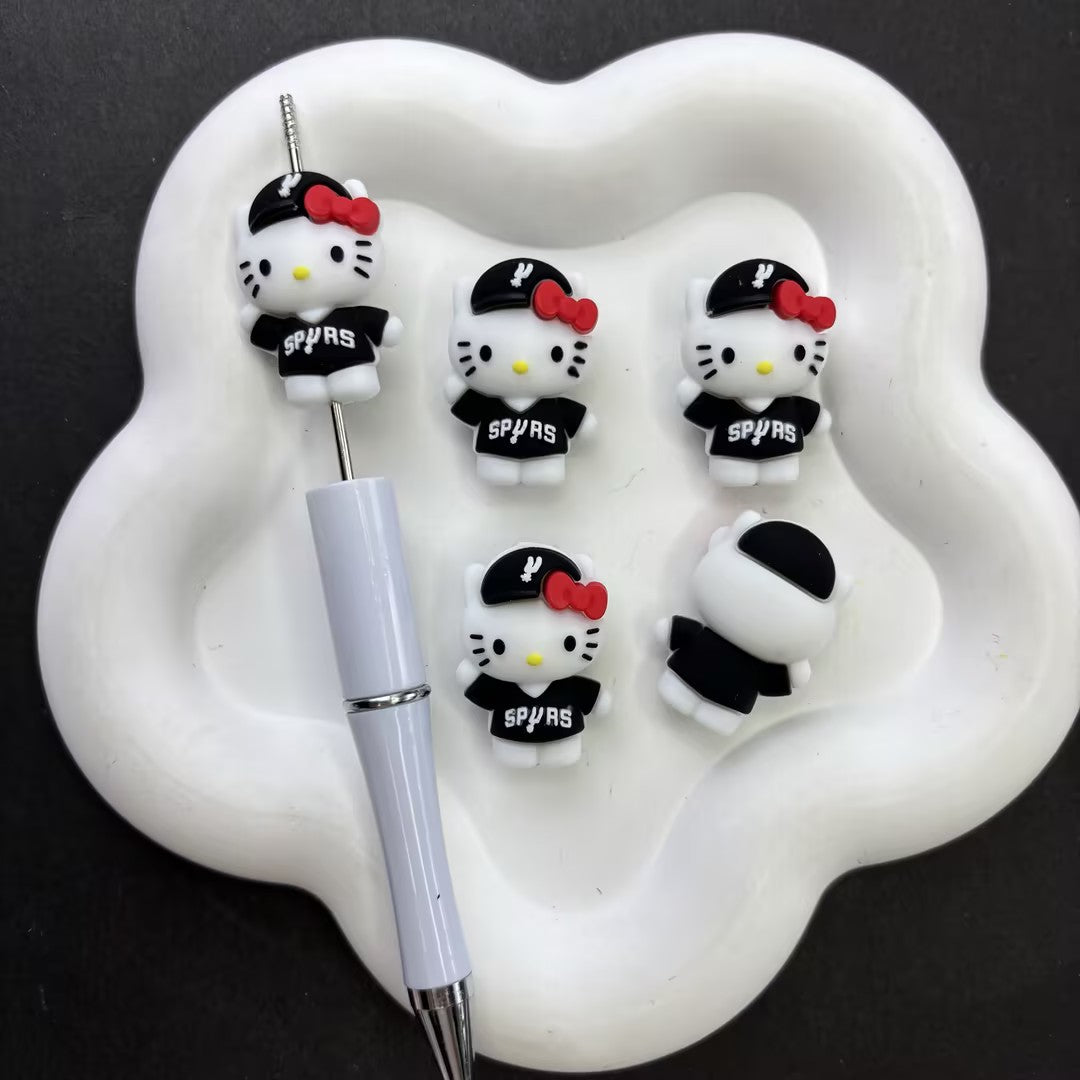 Cute Baby Dragon Monster Ball Silicone Focal Beads – 3D Cartoon Creature Beads for Beadable Pens, Keychains & DIY Crafts