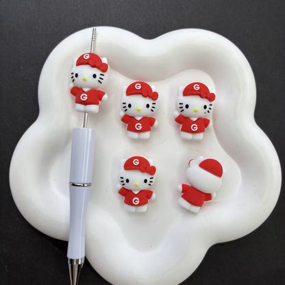 Cute Baby Dragon Monster Ball Silicone Focal Beads – 3D Cartoon Creature Beads for Beadable Pens, Keychains & DIY Crafts