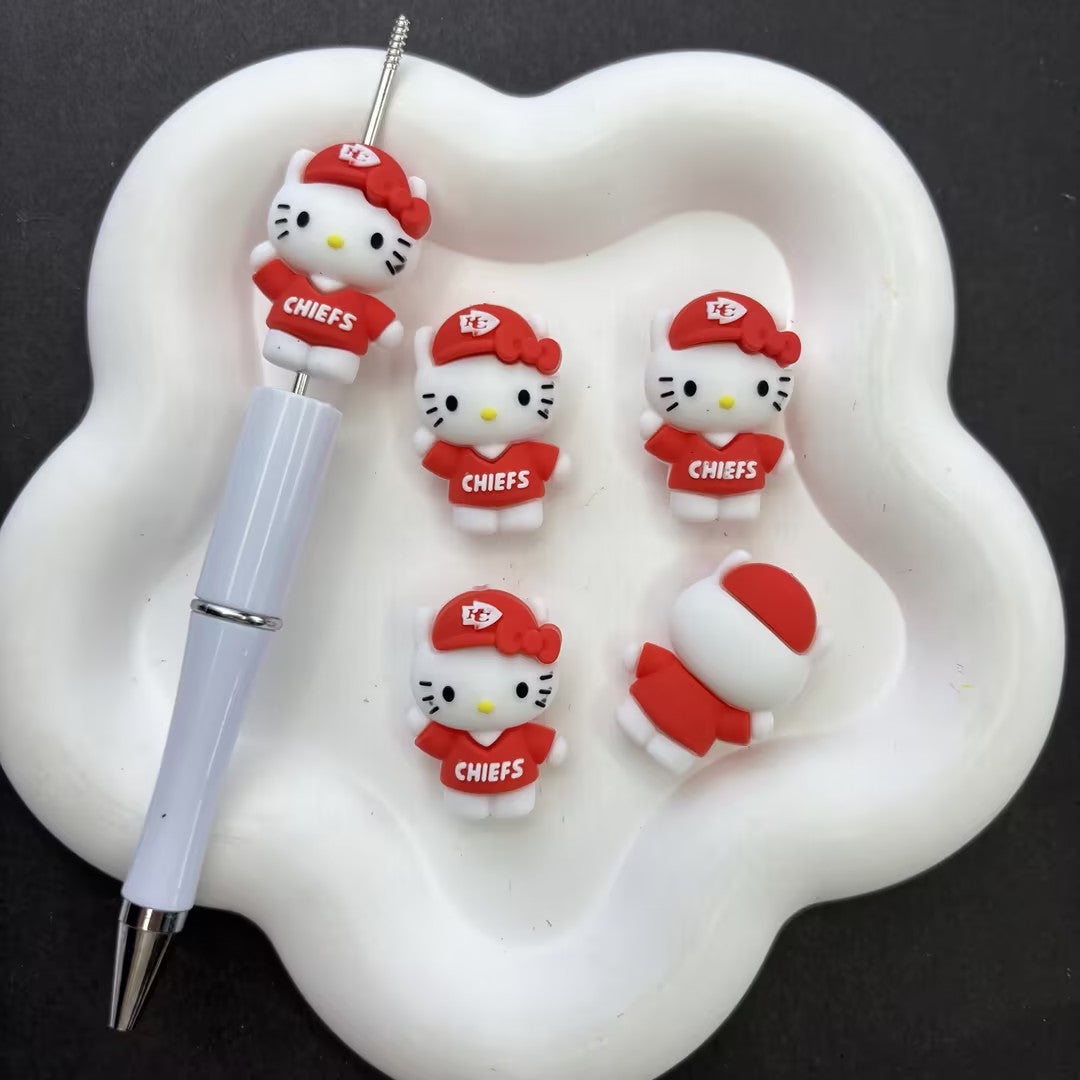 Cute Baby Dragon Monster Ball Silicone Focal Beads – 3D Cartoon Creature Beads for Beadable Pens, Keychains & DIY Crafts