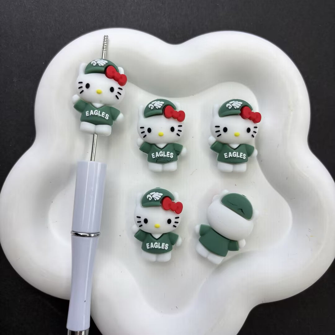 Cute Baby Dragon Monster Ball Silicone Focal Beads – 3D Cartoon Creature Beads for Beadable Pens, Keychains & DIY Crafts