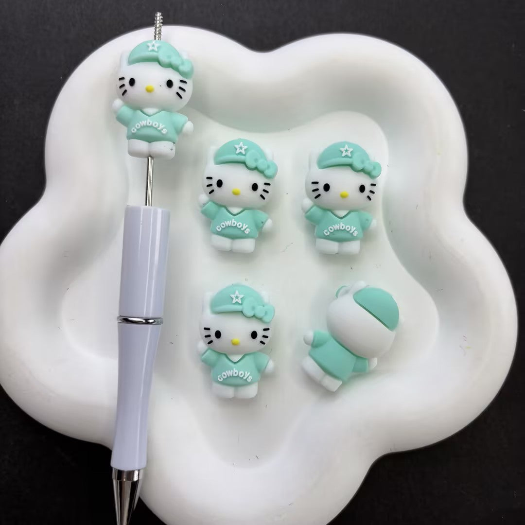 Cute Baby Dragon Monster Ball Silicone Focal Beads – 3D Cartoon Creature Beads for Beadable Pens, Keychains & DIY Crafts