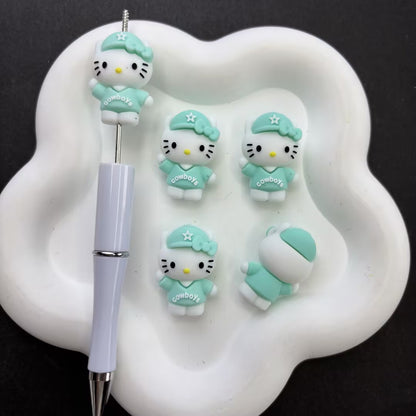 Cute Baby Dragon Monster Ball Silicone Focal Beads – 3D Cartoon Creature Beads for Beadable Pens, Keychains & DIY Crafts