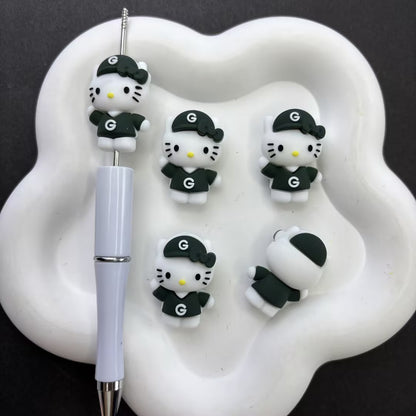 Cute Baby Dragon Monster Ball Silicone Focal Beads – 3D Cartoon Creature Beads for Beadable Pens, Keychains & DIY Crafts