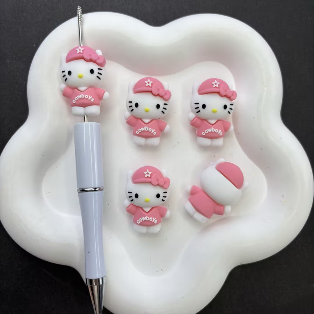 Cute Baby Dragon Monster Ball Silicone Focal Beads – 3D Cartoon Creature Beads for Beadable Pens, Keychains & DIY Crafts