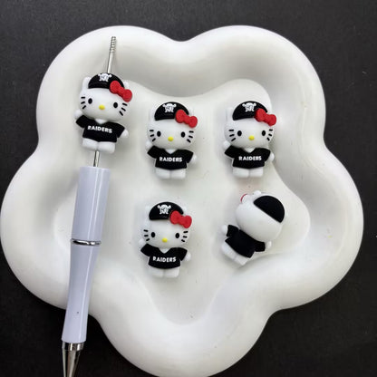 Cute Baby Dragon Monster Ball Silicone Focal Beads – 3D Cartoon Creature Beads for Beadable Pens, Keychains & DIY Crafts