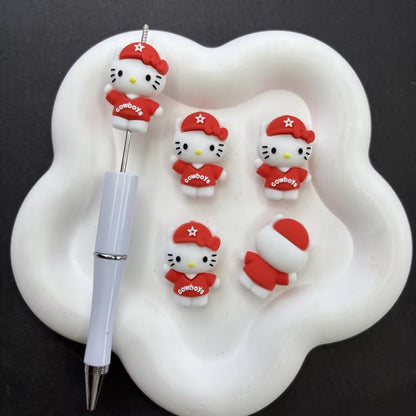 Cute Baby Dragon Monster Ball Silicone Focal Beads – 3D Cartoon Creature Beads for Beadable Pens, Keychains & DIY Crafts