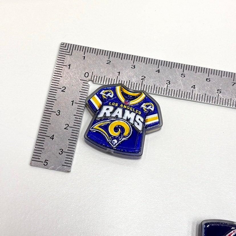 Football Jersey Acrylic Focal Beads, Game Day Team Sports Shirt Beads for Beadable Pens, Keychains & DIY Crafts
