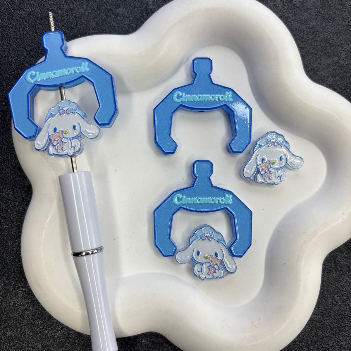 Cartoon Character Arch Frame Focal Beads with Mini Charms, DIY Beadable Pen Connector Accessories, Craft Beads for Keychain & Pen Bar Making
