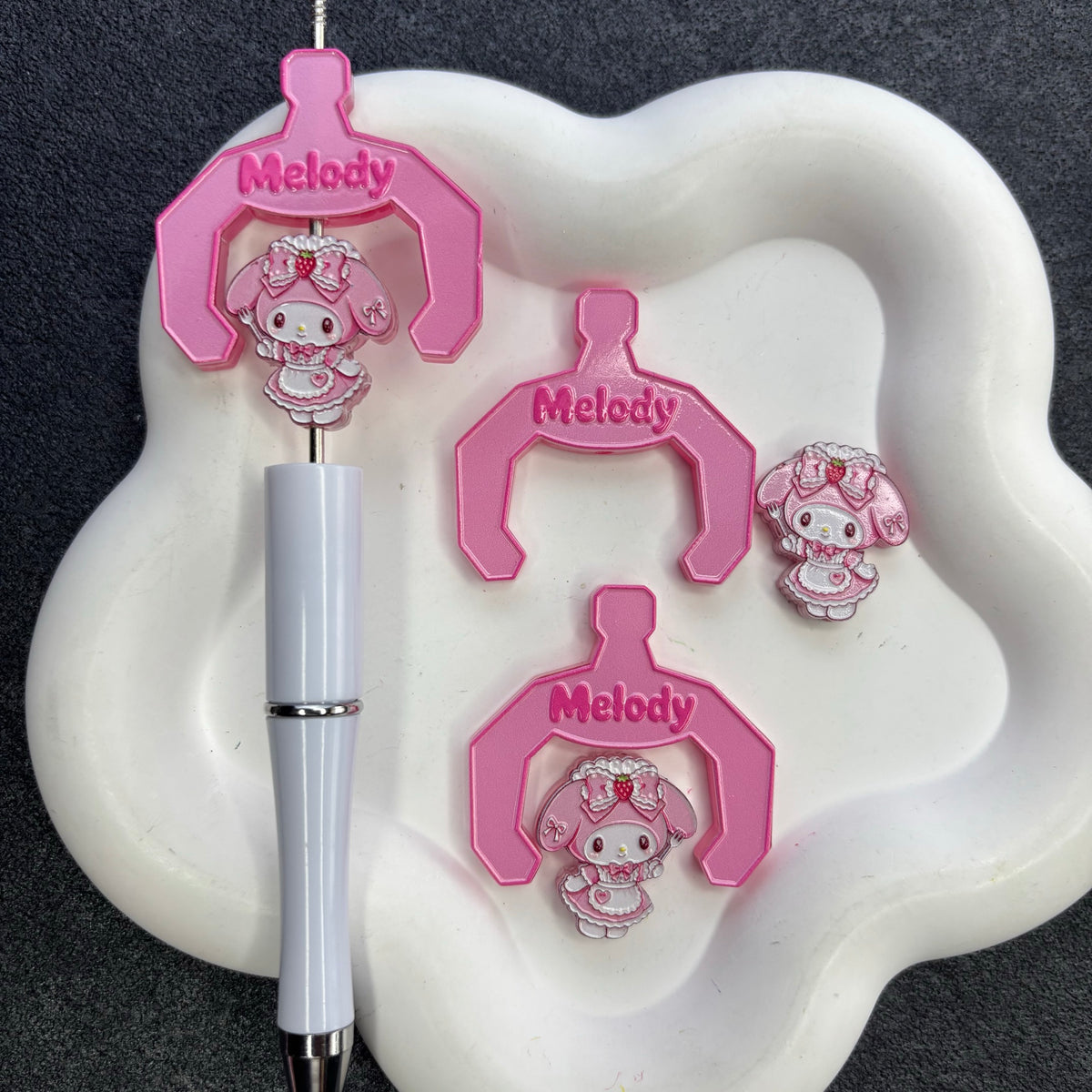 Cartoon Character Arch Frame Focal Beads with Mini Charms, DIY Beadable Pen Connector Accessories, Craft Beads for Keychain & Pen Bar Making
