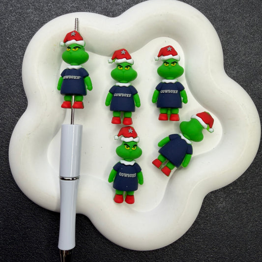3D Silicone Football Mascot Focal Beads, Spooky Characters in Team Jersey Beads for DIY Beadable Pens & Keychains
