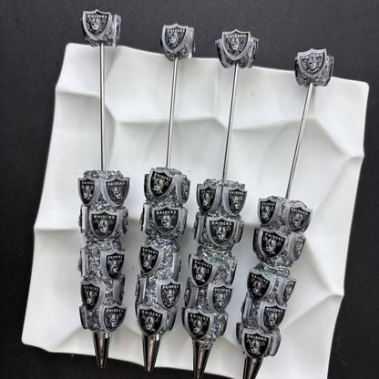 NFL Football Team Completed Beadable Pens - Custom San Francisco 49ers, Dallas Cowboys, KC Chiefs Sports Fan Luxury Crystal Writing Pens Gift