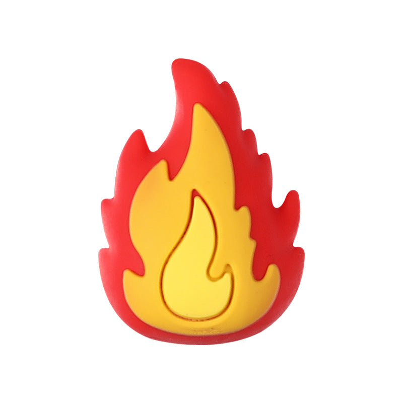 3D Fire Mask Silicone Beads Straight Hole Silicone Focal Beads - Beadable Cat