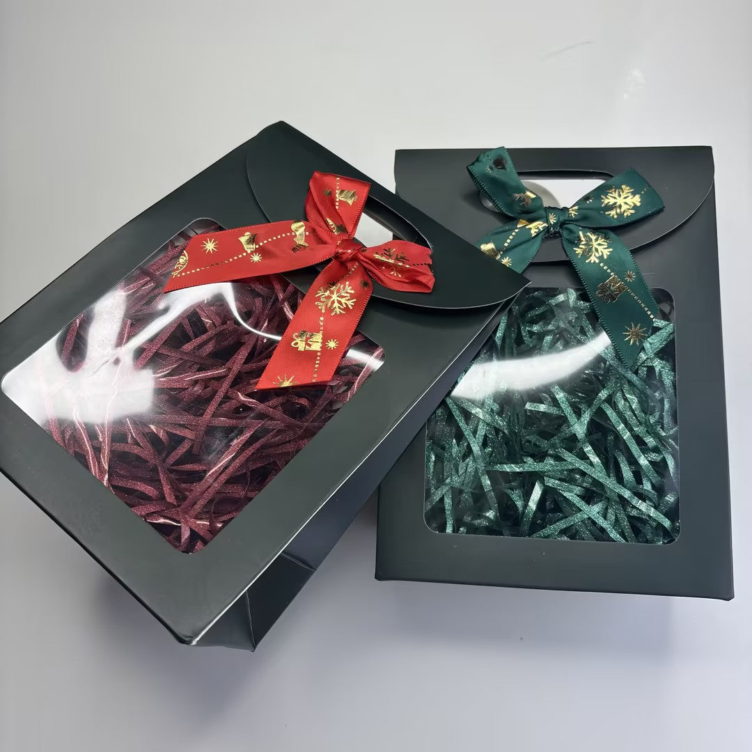 Premium  Window Gift Bag with Handle + Free Filler | DIY Bead Bracelet Keychain & Jewelry Craft Supply