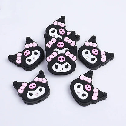 Sanrio Kulomi silicone beads diy bead pen jewelry silicone beads cartoon loose beads