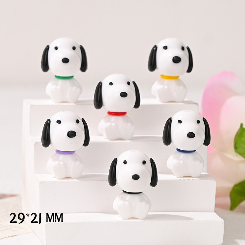 Cute Cartoon Dog Silicone Focal Beads | Acrylic Bead for DIY Bracelet Keychain Jewelry Making