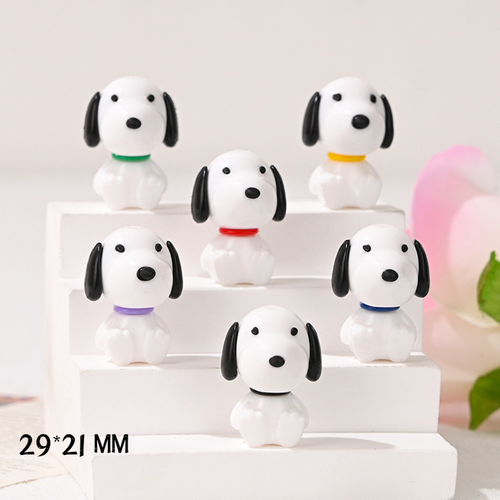 Cute Cartoon Dog Silicone Focal Beads | Acrylic Bead for DIY Bracelet Keychain Jewelry Making
