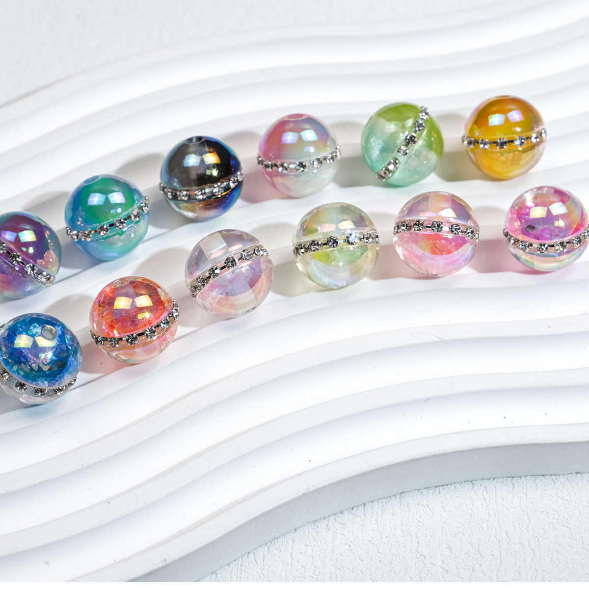 16mm UV Iridescent Glow-in-the-Dark Beads | Acrylic Bead for DIY Bracelet Keychain Jewelry Making