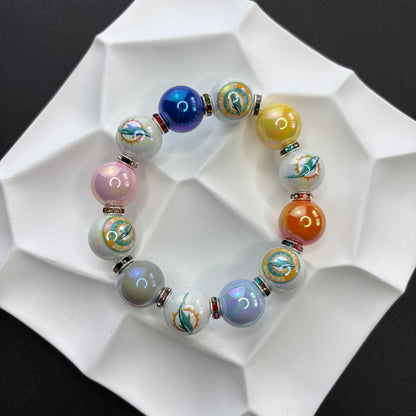 NFL Team Beaded Bracelet – Silicone & Acrylic Beads Fan Jewelry - Beadable Cat