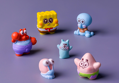 Cute Undersea Cartoon Friends Miniature Figures Set, 3D Resin Micro Ocean Statues for Office Desk Decor, Car Dashboard, Bookshelf & Collector Gift