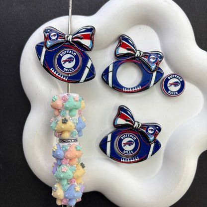 Football Bow Diamond Painting Accessories Collection | Acrylic Pen Topper & Sport Ball Cover Minder Set