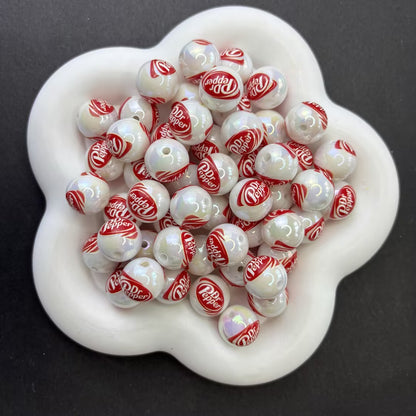 Dr Pepper Inspired Soda Beads - Iri Acrylic Beads for Beadable Pens