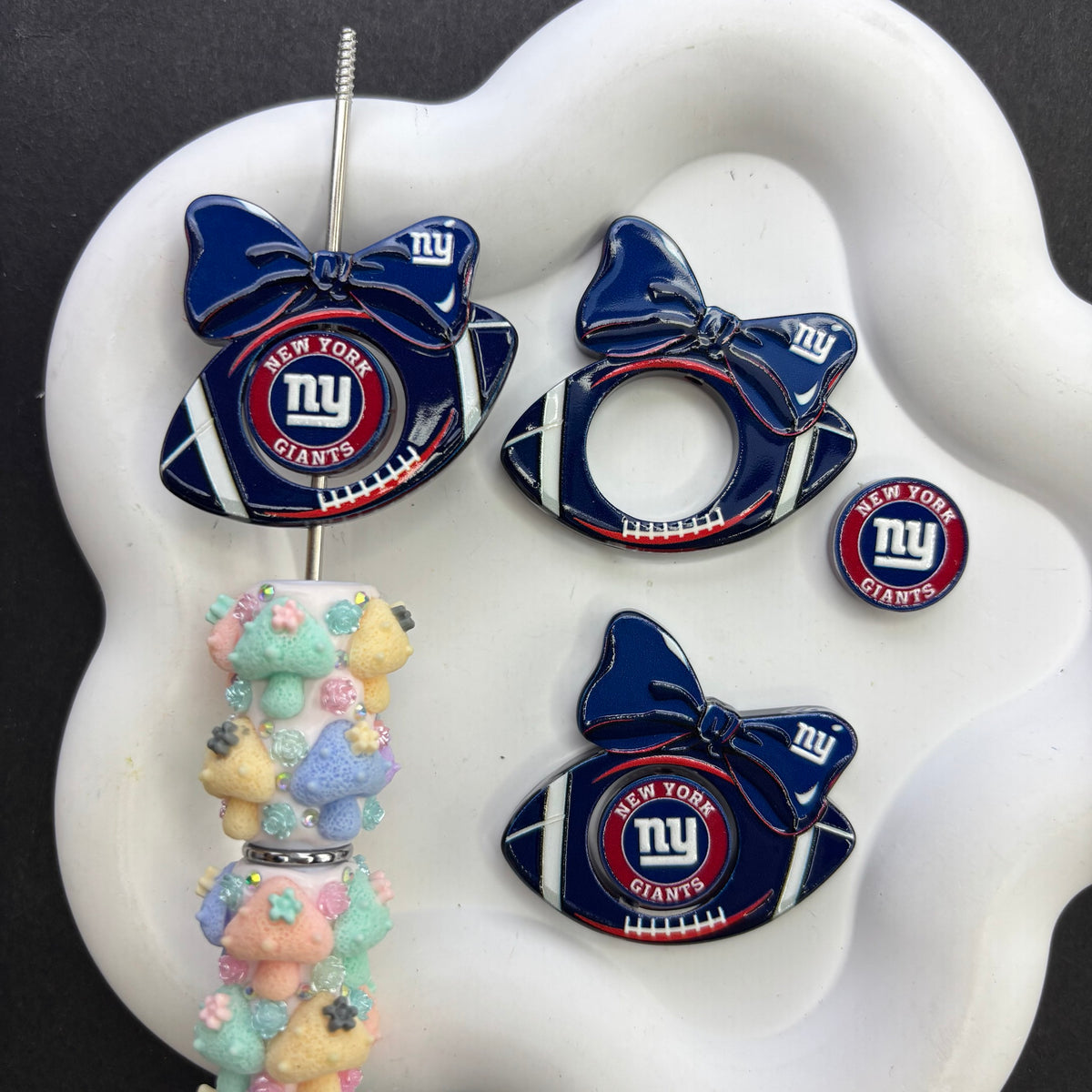 Football Bow Diamond Painting Accessories Collection | Acrylic Pen Topper & Sport Ball Cover Minder Set