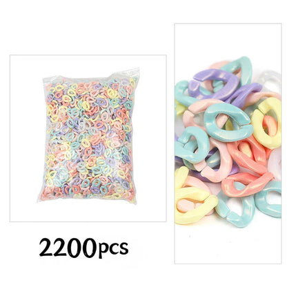 Acrylic mixed color beads plastic love five-pointed star through hole beads 500G