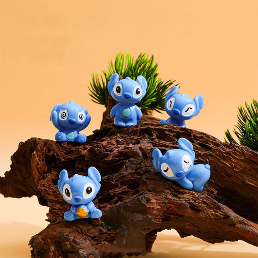 3D Cartoon Resin Cute Stitc In Different Poses