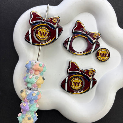 Football Bow Diamond Painting Accessories Collection | Acrylic Pen Topper & Sport Ball Cover Minder Set