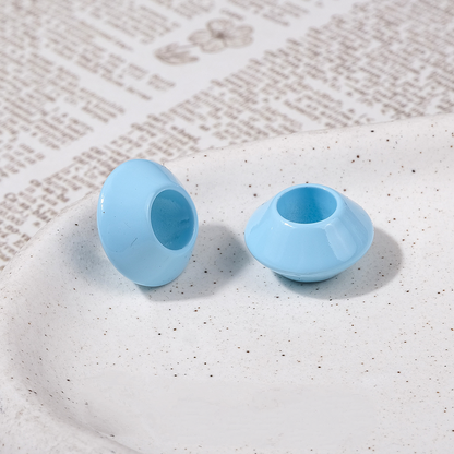 7.3mm Large Hole UFO Saucer Acrylic Beads - 16mm Lacquered Chunky | Acrylic Bead for DIY Bracelet Keychain Jewelry Making